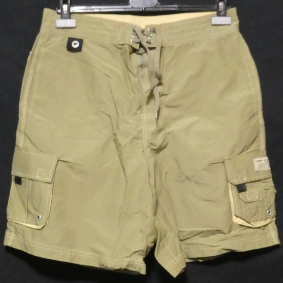 TOMMY HILFIGER | medium | Olive Green Cargo Shorts / Swim Shorts | NWOT - Picture 1 of 16